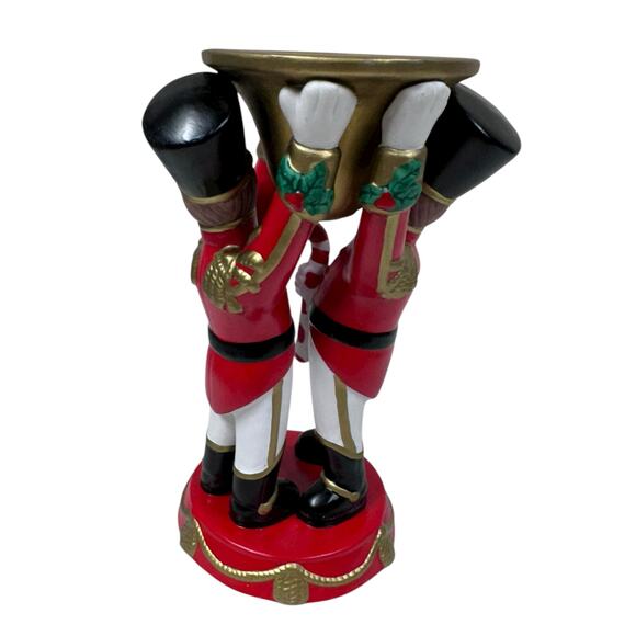 PartyLite Christmas Marching Toy Soldier Tapered Candle Holder Holiday Decor-NOS - Picture 2 of 9